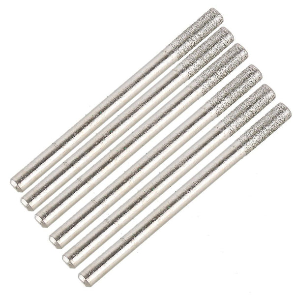 For 30pcs Diamond Burr Bits Drill Engraving Carving Rotary Tool 3mm Cylindrial Point WS5201