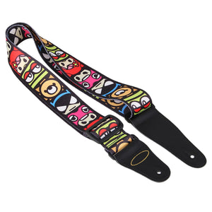 Electric Guitar Strap Belt Adjustable Leather Ends Cartoon DesignWS5260