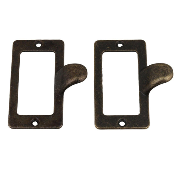 For 30pcs Zinc Alloy Antique Label Pull Handle Cabinet Card Label Holders 56x46mm WS5328