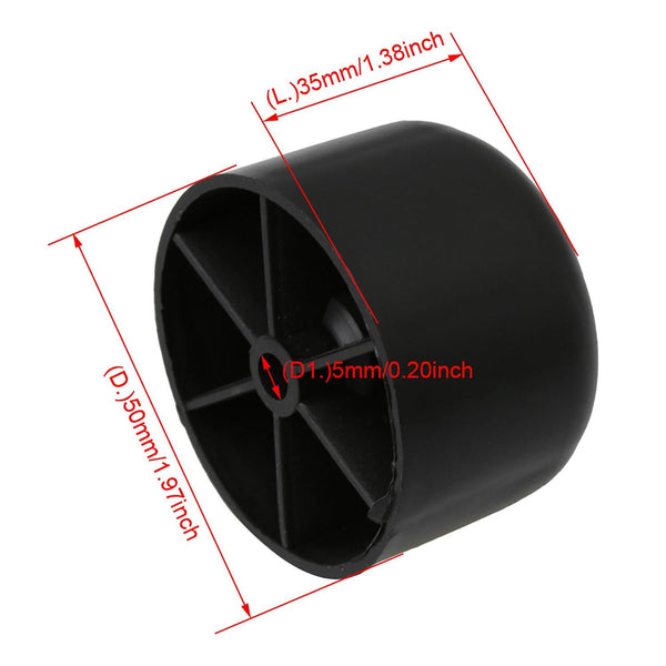 8PCS 50mm Diameter Black Plastic Sofa Legs for Furniture Table Chair LegWS5324