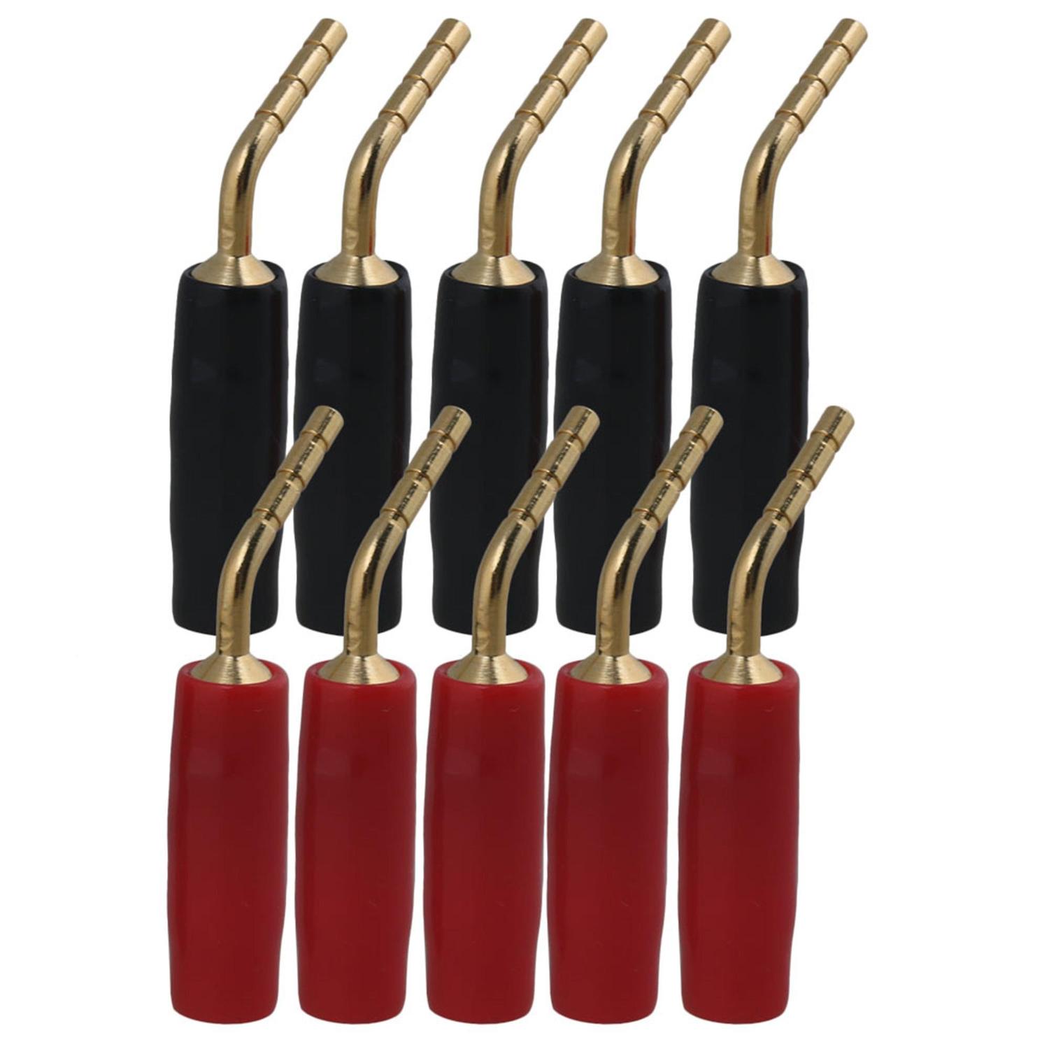 10x Gold-plated Copper Banana Speaker Cable Wire Pin Plugs ConnectorsWS5409