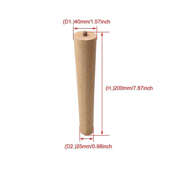 4pcs Wood Cone Furniture Foot Leg Feet20*4*2.5 cmWS5443