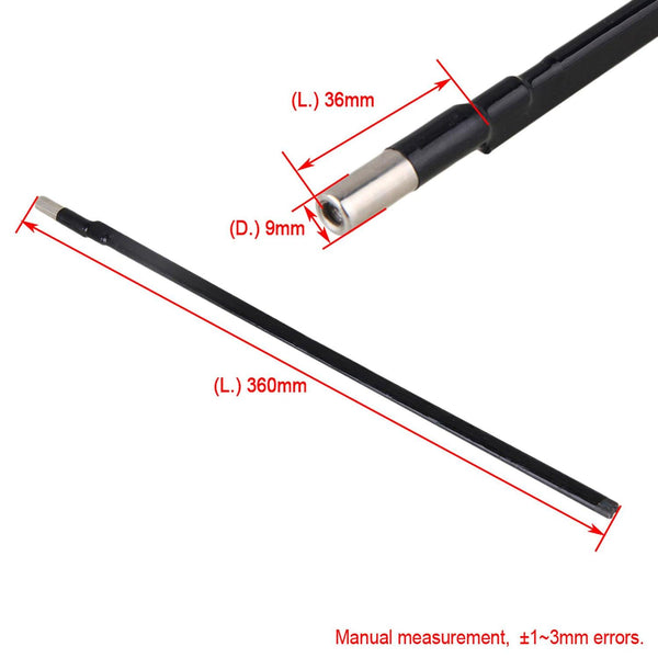 For 9x360mm Black Double Adjustment Steel Guitar Truss Rod Replacemen WS5497