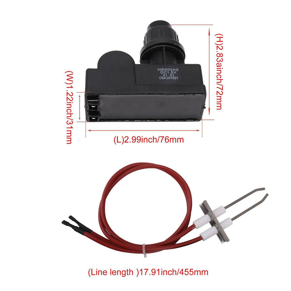 For Line Length 455mm Generator Push Button Electronic Igniter for Barbecue WS5633