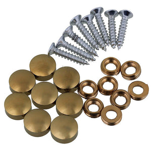 8PCS 10MM Gold Copper Screw Head Mirror NailsWS5681