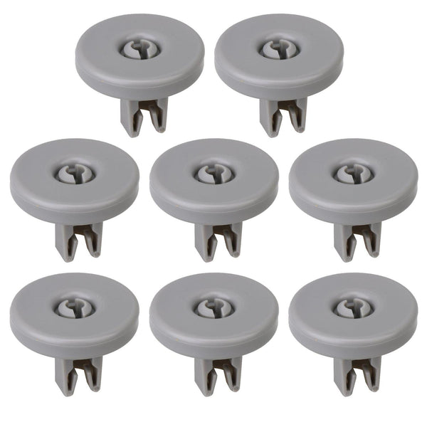 8x Plastic Dishwasher Lower Bottom Basket Wheels Dia 4cm/1.57InchWS5695