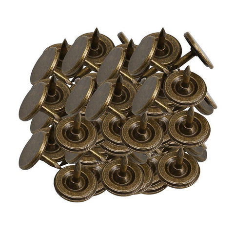 For 100pcs Bronze 8mm Flat Head Upholstery Tacks Nail Push Pins WS5720