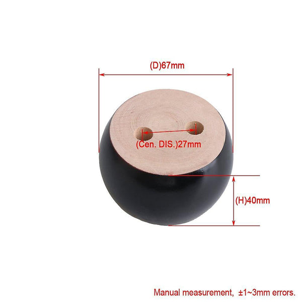 4pcs Black Wood Round Flat Furniture Foot Leg Feet 4*6.7cmWS5757