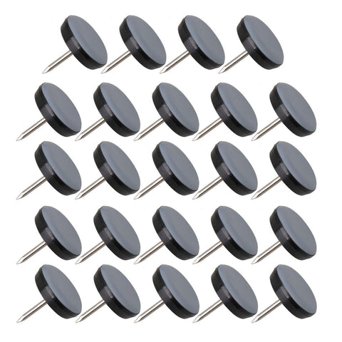 For 24pcs 0.87inch Dia Teflon Furniture Gliders Sliders Nail on Chair Legs WS6059