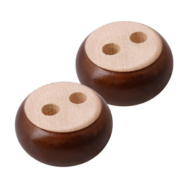 4pcs Wood Round Flat Furniture Foot Leg Feet 3*7cm WalnutWS6069