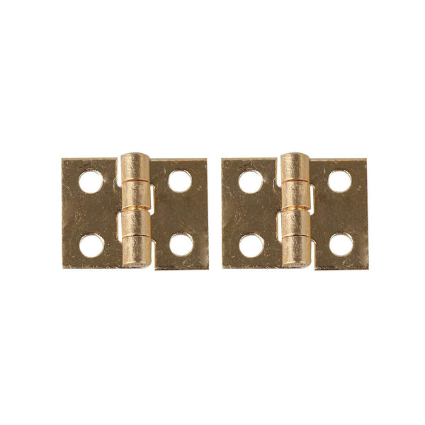 50x Mini Brass Hinges Docrarive Box Hinges 0.39x0.31inch Set with ScrewsWS6076