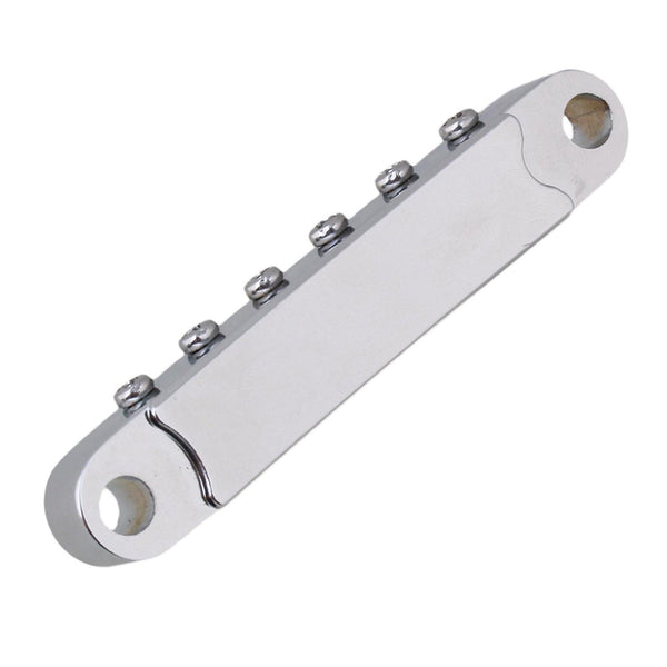 For Electric Guitar Parts Adjustable Roller Saddle Bridge with Posts Silver WS6103