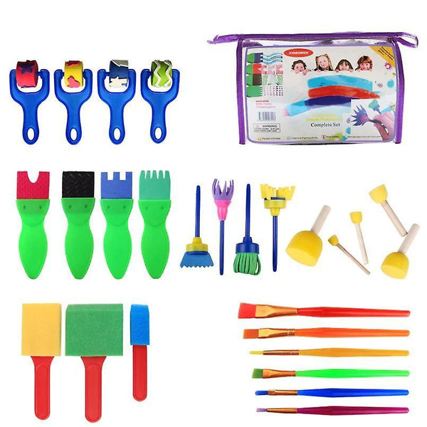 26Pcs/set Children Painting Foam Sponge BrushWS6840