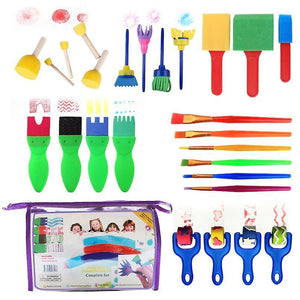 26Pcs/set Children Painting Foam Sponge BrushWS6840