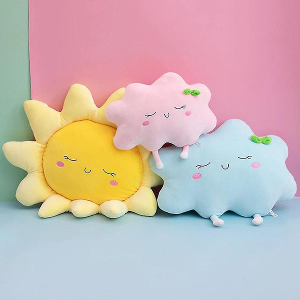 35cm sun 1pc 35CM Cute Sun & Cloud Plush Pillow Stuffed Soft Creative Plush Sun Cloud ToyWS7103