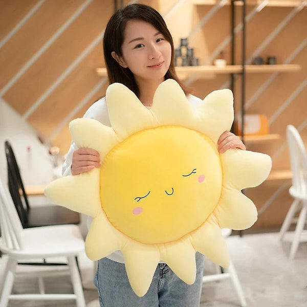 35cm sun 1pc 35CM Cute Sun & Cloud Plush Pillow Stuffed Soft Creative Plush Sun Cloud ToyWS7103