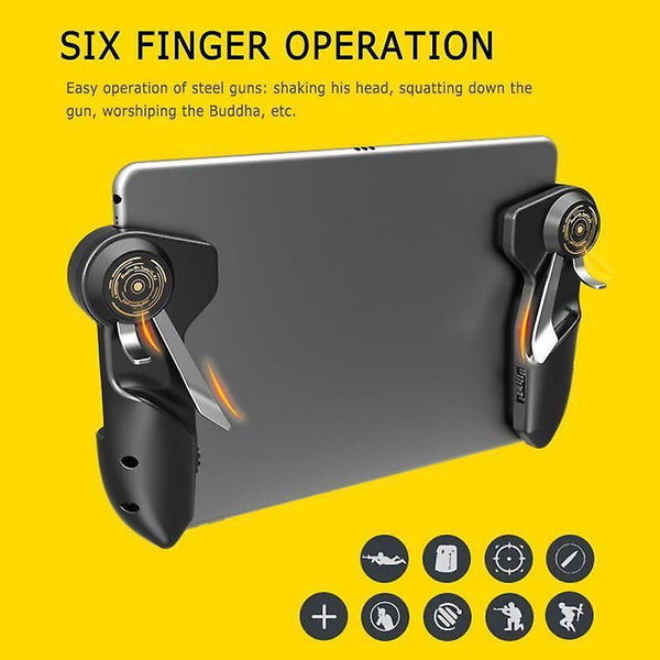 For PUBG Six Finger Joystick Trigger Controller L1R1 Fire Aim Button Gamepad Joystick WS7466