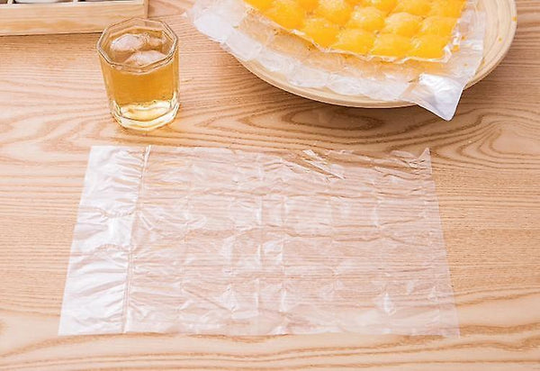 30cm 20packs disposable ice cube bag ice mold cube tray ice bag total 480 ice cubes(Transparent)WS7532