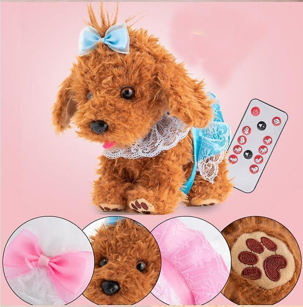 30cm plush toy realistic teddy dog Lucky Jinbao interactive plush, electronic toy giftWS7556