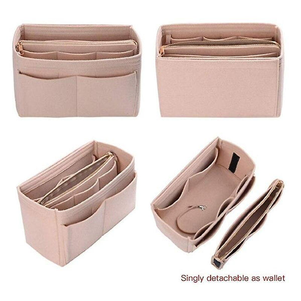 For Make up Organizer Felt Insert Bag For Handbag Travel Inner Purse Portable Cosmetic Bags WS7710