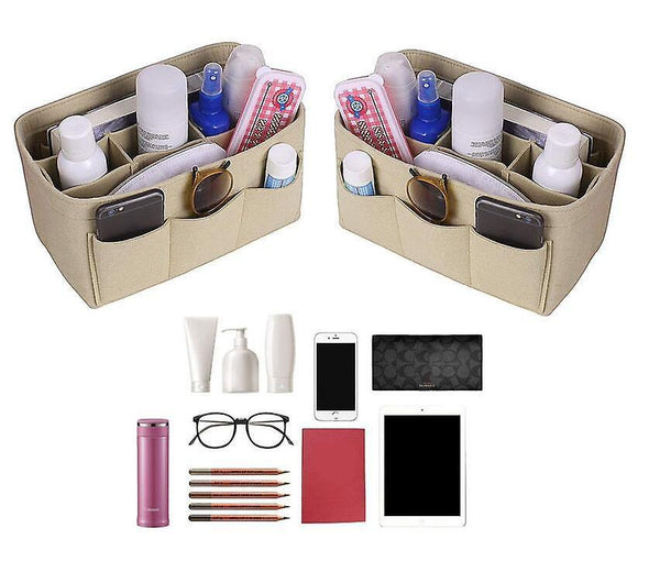 For Make up Organizer Felt Insert Bag For Handbag Travel Inner Purse Portable Cosmetic Bags WS7710