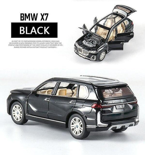 1:24 BMW X7 Car Model Alloy Car Die Cast Toy Car Model Pull Back Toy Collectibles(Black)WS8011