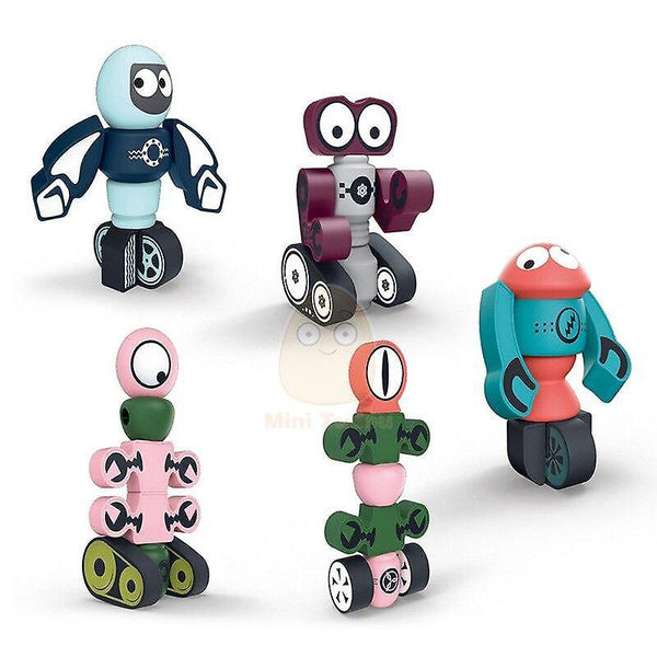 Magnetic Building Blocks Educational Toys For Children 3D Magnet Cartoon Robot Puzzle Model|MagneticWS8009