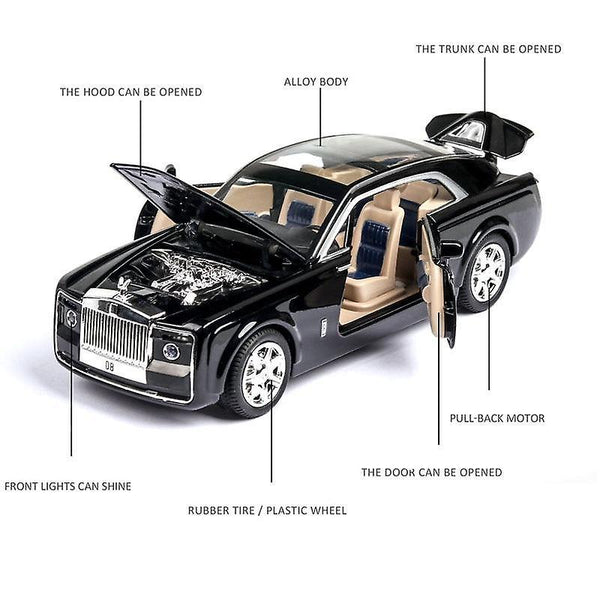 1:24 Rolls Royce car model metal model car alloy die casting car children's toy gift collectiblesWS8045