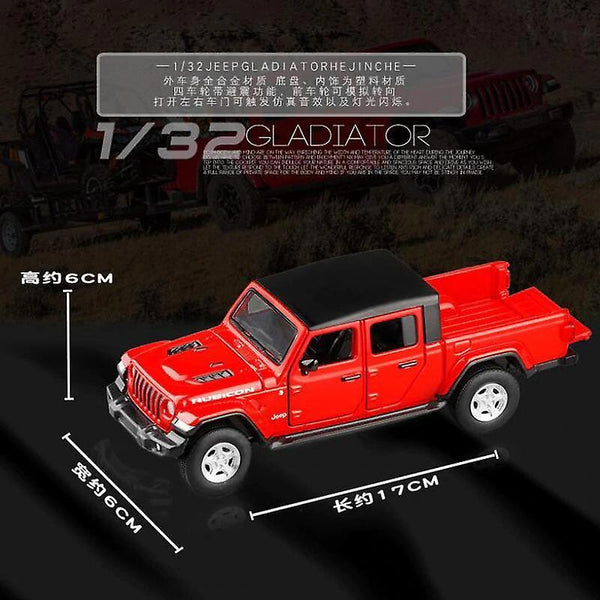 Kids Car Toy for 1:32 JEEP Gladiator metal Alloy Diecast Car Model Blue