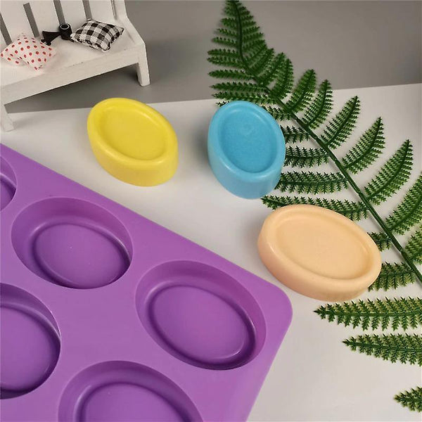 15 Holes Oval Shape Silicone Soap MoldWS8101