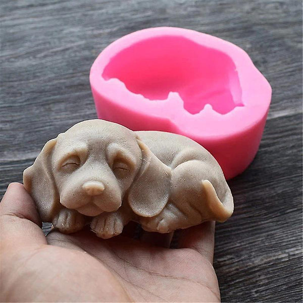 3D Dog Silicone Soap Molds Cute Puppy MoldsWS8190