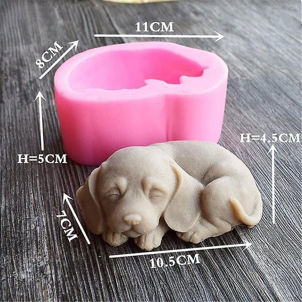 3D Dog Silicone Soap Molds Cute Puppy MoldsWS8190