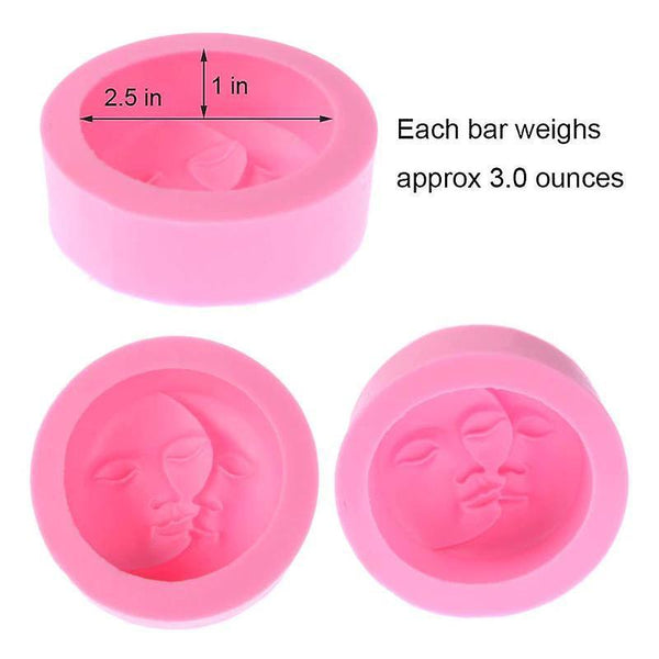 1Pcs Pink Soap Mold Round Soap model(Green Pink)WS8235