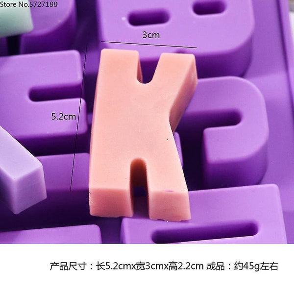 For Large Numbers Letters Silicone Soap Mold WS8354