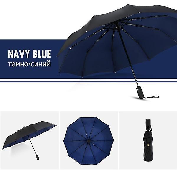 Windproof Automatic Double Umbrella Rain(Blue)WS8589