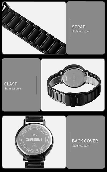 Touch Screen LED Time Men's Watch Waterproof(Black)WS8652