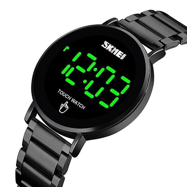 Touch Screen LED Time Men's Watch Waterproof(Black)WS8652