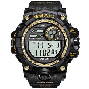 Casual Elegant Military Sports Watch Waterproof LED Men Black