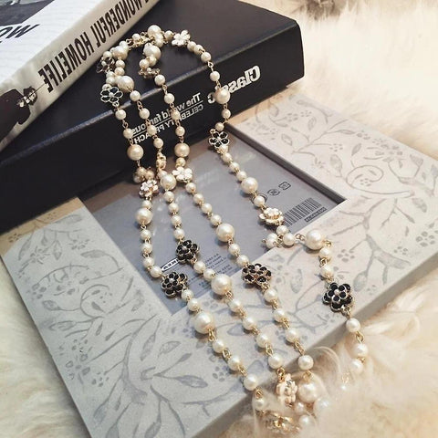 For Women Long Pearls Necklace sweater chain Necklace WS8960