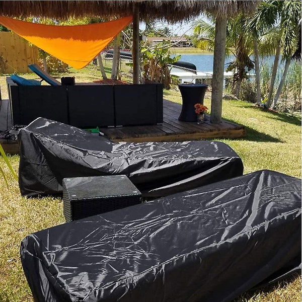 Sunbed Protective Cover Waterproof UV Dust Protection Garden Patio Furniture Cover(210*75*40*80cm)WS9375