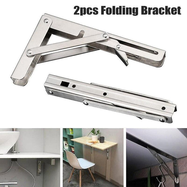 2pcs Stainless Steel Folding Stand Load Heavy Bracket For Folding Table Wall Shelf Bracket|BracketsWS9509