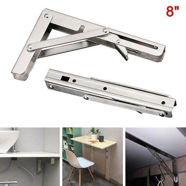 2pcs Stainless Steel Folding Stand Load Heavy Bracket For Folding Table Wall Shelf Bracket|BracketsWS9509