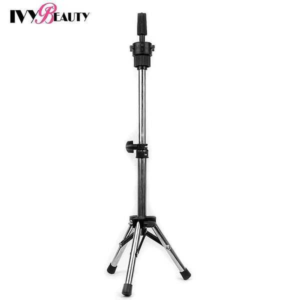 Adjustable Wig Stand Tripod Holder For Training Wigs Stand Table Wig Stand Holder|Wig Stands(Silver)WS9859