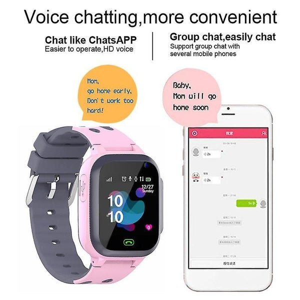 Casual Kids Watch Call Kids Smart Watch For Children SOS Waterproof Clock Girls Smart Watch Pink