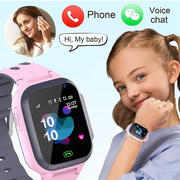 Casual Kids Watch Call Kids Smart Watch For Children SOS Waterproof Clock Girls Smart Watch Pink