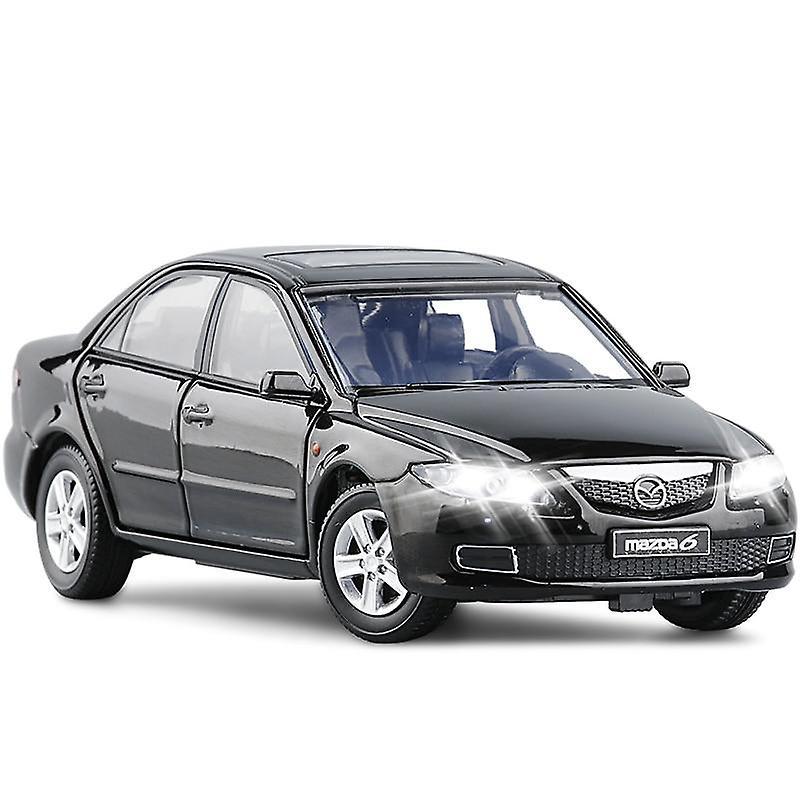 black 1:32 Mazda 6 Car Model Alloy Die Cast Toy Car Model Sound Light Children's Toy CollectiblesWS10314