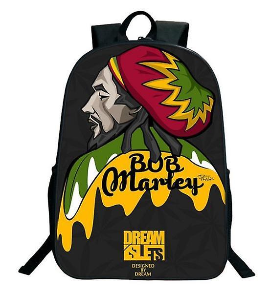 For Classic Music Star Reggae Bob Marley Character Printed 16 Inch School Bags Teenagers Shoulder Bags WS10493