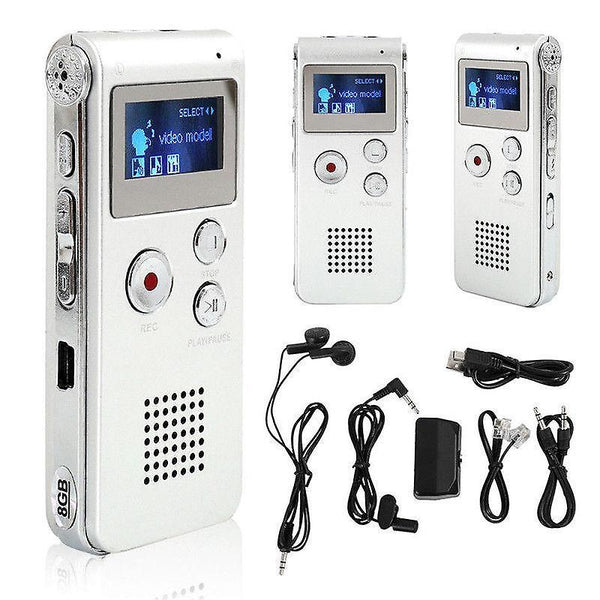 For Rechargeable 8GB Digital Recorder Dictaphone MP3 WS10744