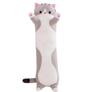 70cm Cute plush cat doll soft padded kitten pillow children’s knee pillow sleep plush toysWS10975