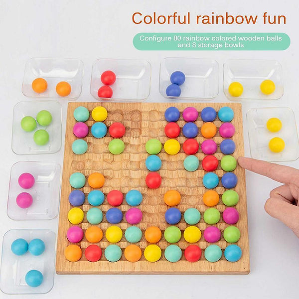 Puzzle Toys Aesthetic Rainbow Color Matching Game Children Brain Training Fun Puzzle Board GameWS11237